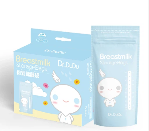 Mukautetut painetut muoviset seisomapakkaukset uudelleenkäytettävät lemmikki-/pe BPA-vapaat rintamaidon säilytyspussit