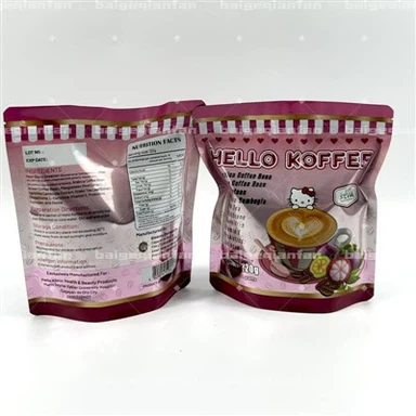 Räätälöity tippakahvipakkauspussi Ympäristöystävälliset muoviset alumiinifoliopussit High Barrier -kosteudenkestävä pussi tippujuomille